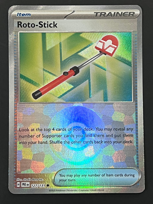 127/131 Roto-Stick - Pokémon Prismatic Evolutions Common Reverse POKEBALL