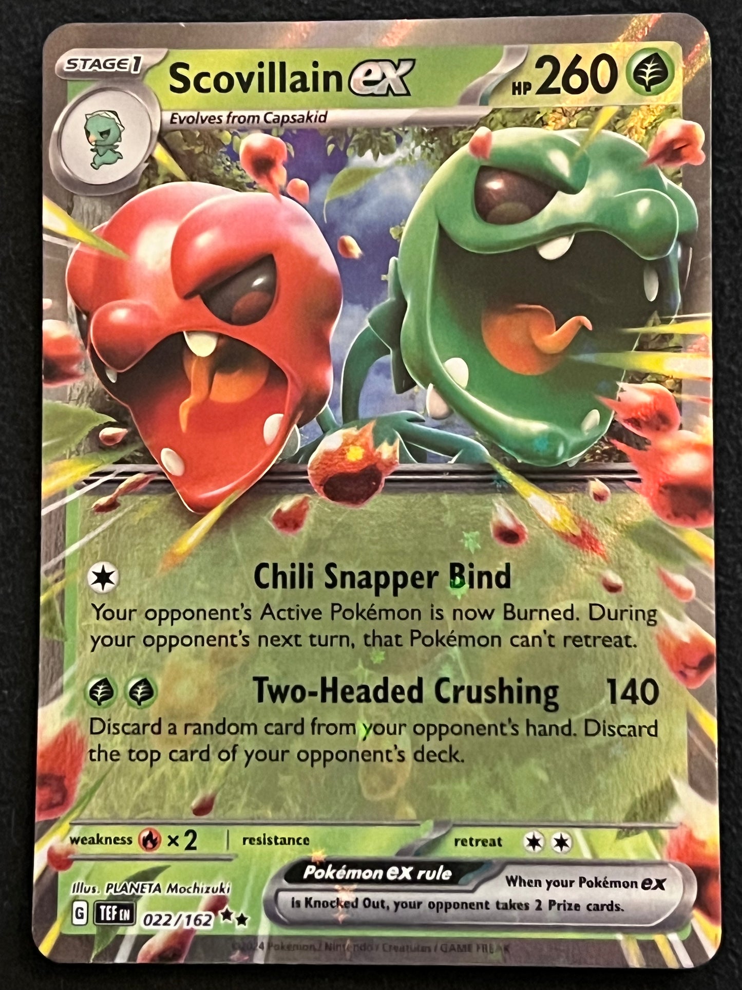 022/162 Scovillain Ex - Pokémon Temporal Forces Double Rare