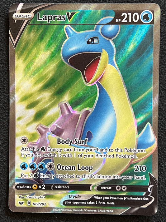 189/202 Lapras V - Sword/Shield Base Full Art