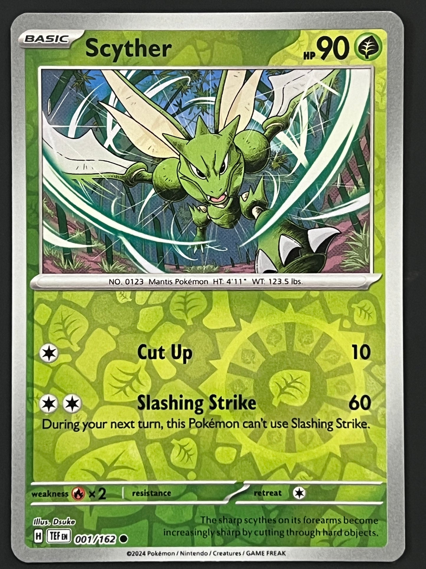 001/162 Scyther - Pokémon Temporal Forces Common Reverse