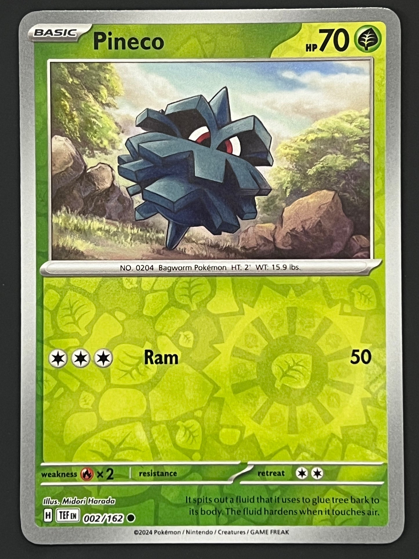 002/162 Pineco - Pokémon Temporal Forces Common Reverse