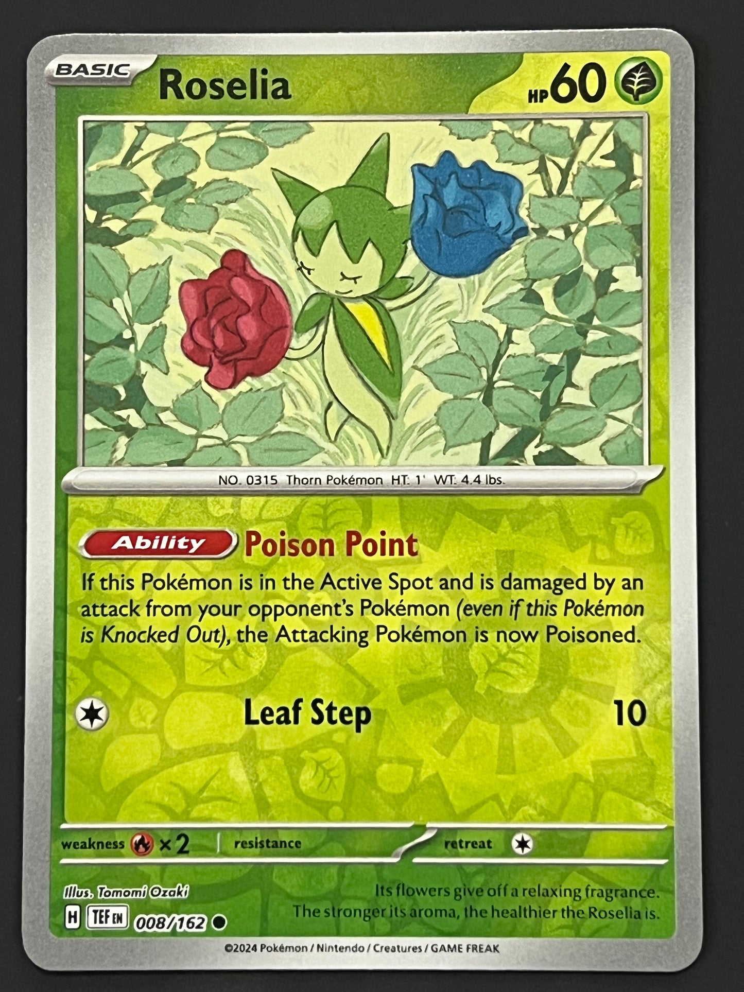 008/162 Roselia - Pokémon Temporal Forces Common Reverse