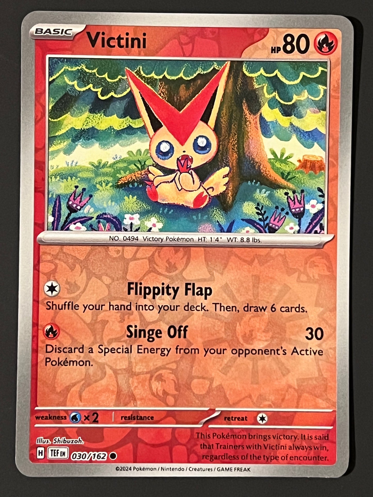 030/162 Victini - Pokémon Temporal Forces Common Reverse