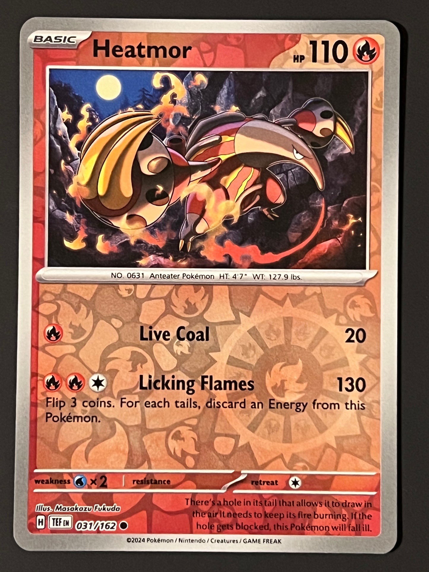 031/162 Heatmor - Pokémon Temporal Forces Common Reverse