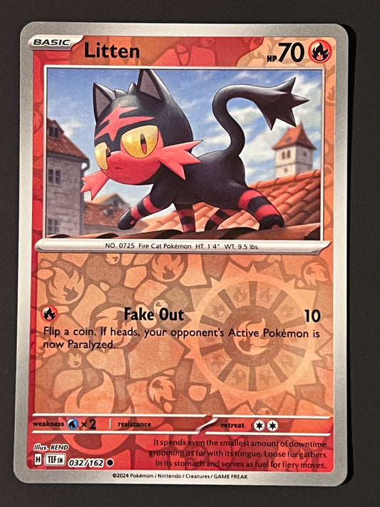 032/162 Litten - Pokémon Temporal Forces Common Reverse