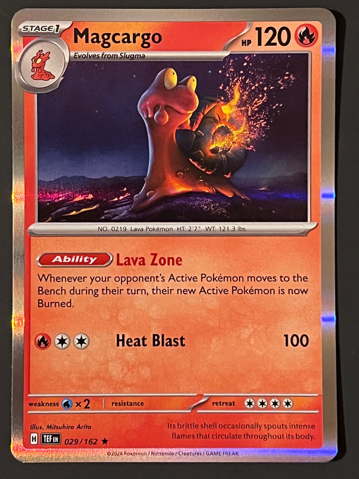 029/162 Magcargo - Pokémon Temporal Forces Rare Holo