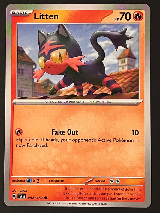 032/162 Litten - Pokémon Temporal Forces Common