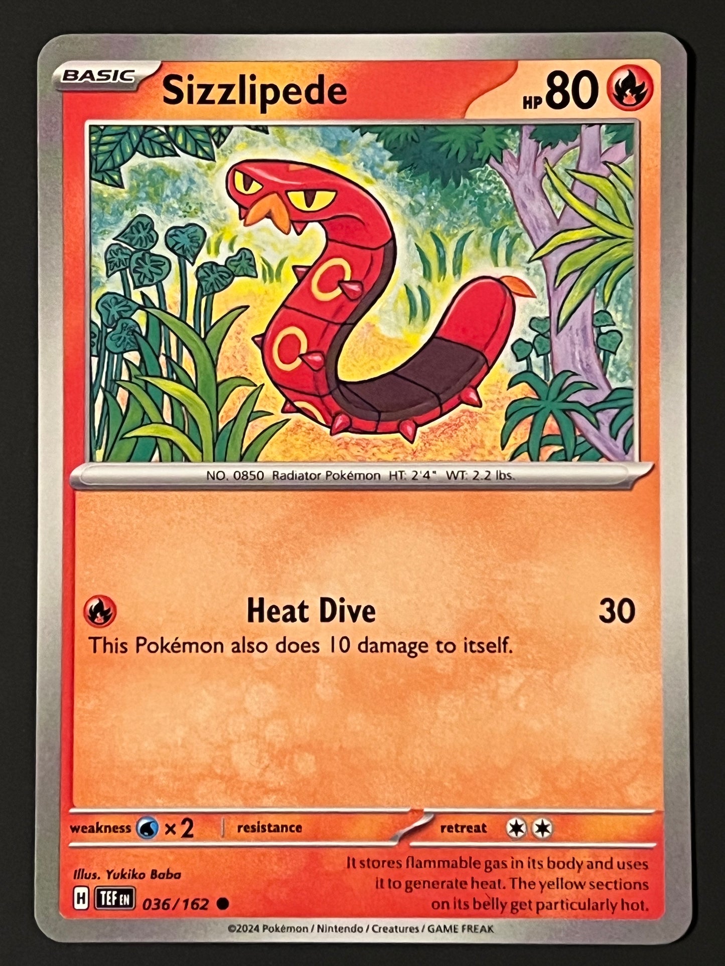 036/162 Sizzlipede - Pokémon Temporal Forces Common