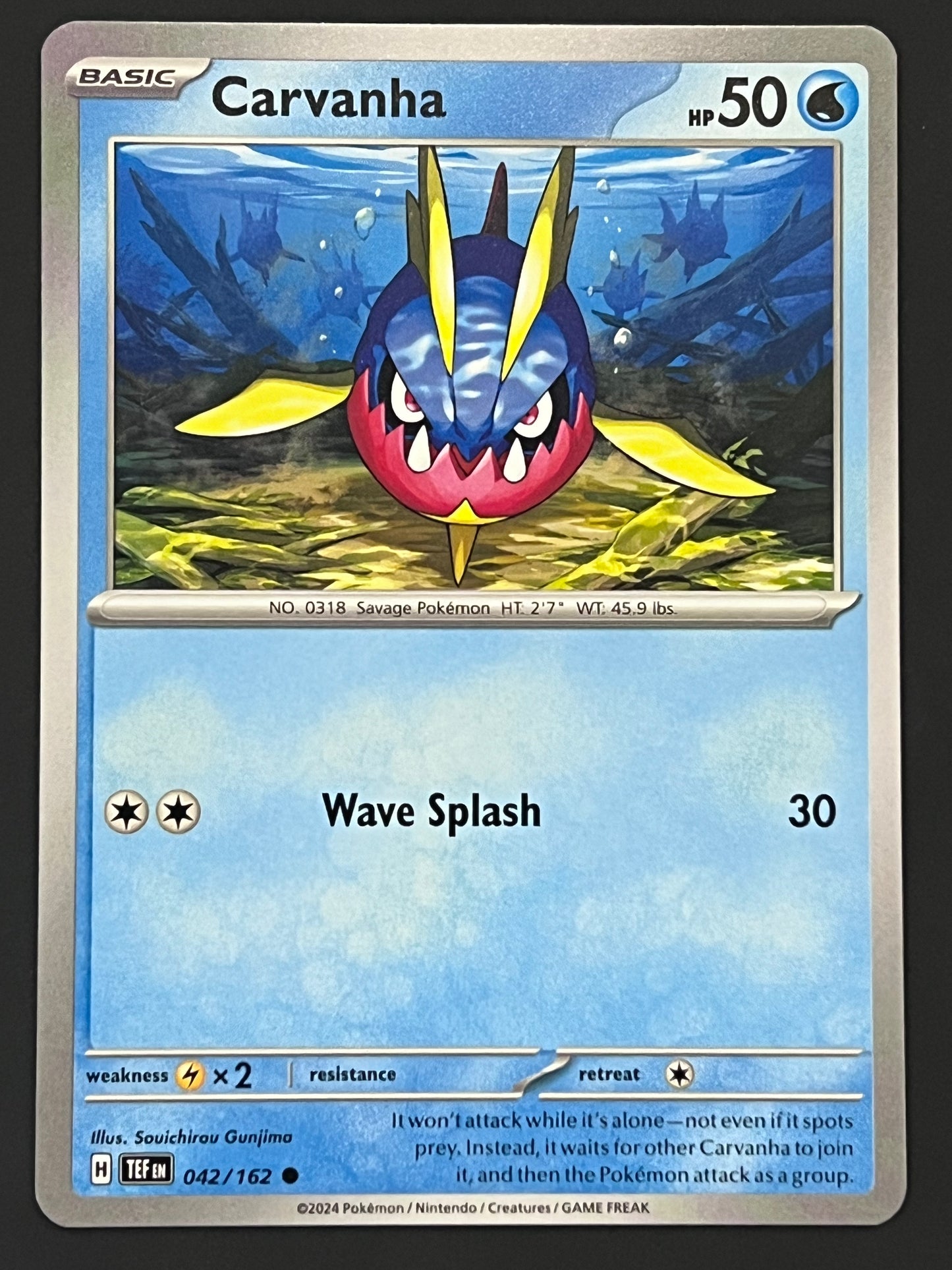 042/162 Carvanha - Pokémon Temporal Forces Common