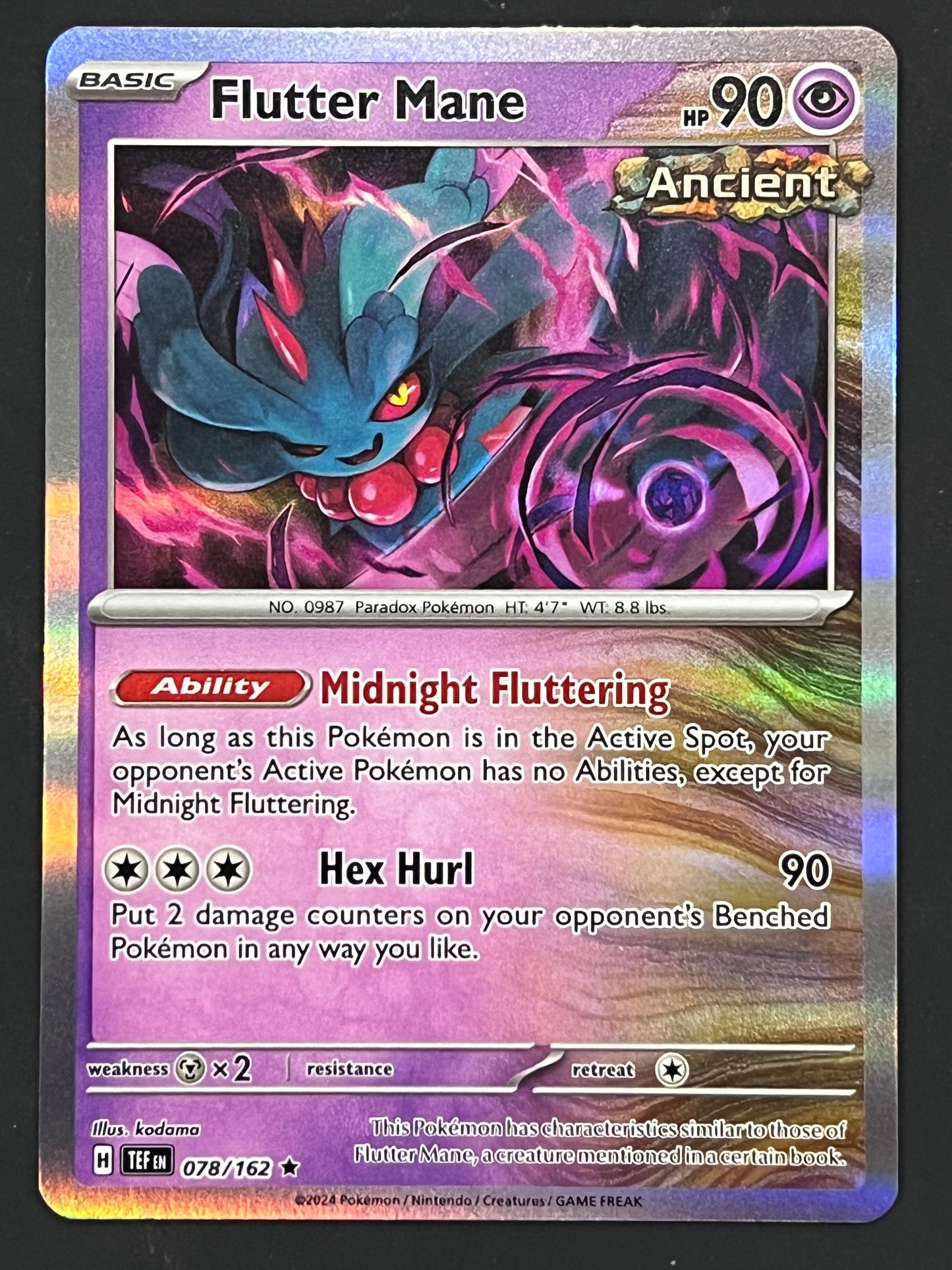 078/162 Flutter Mane - Pokémon Temporal Forces Rare Holo