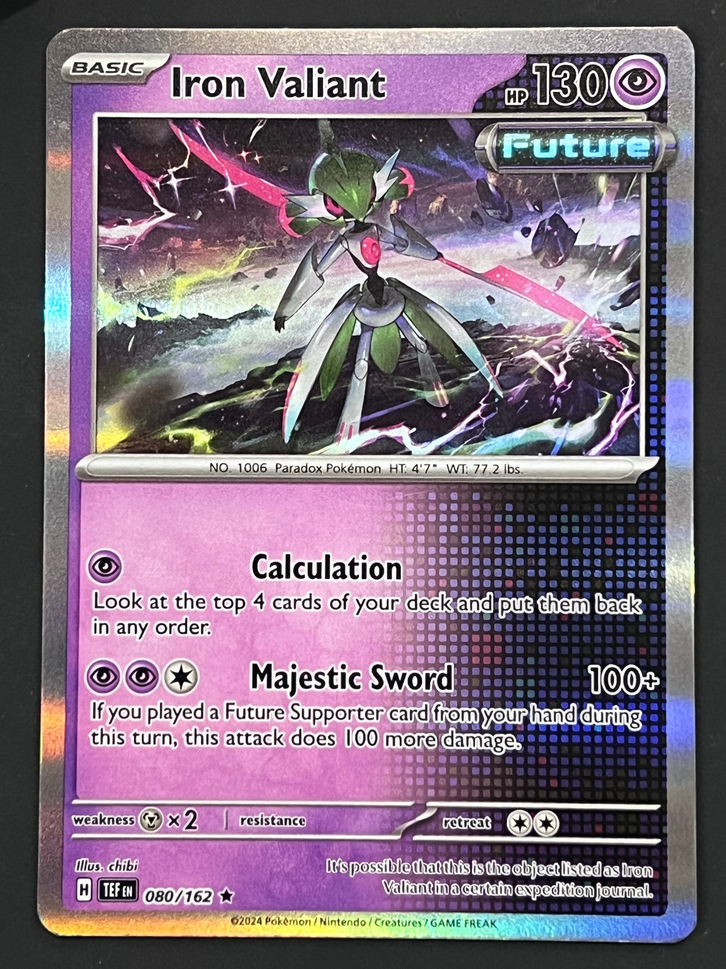 080/162 Iron Valiant - Pokémon Temporal Forces Rare Holo