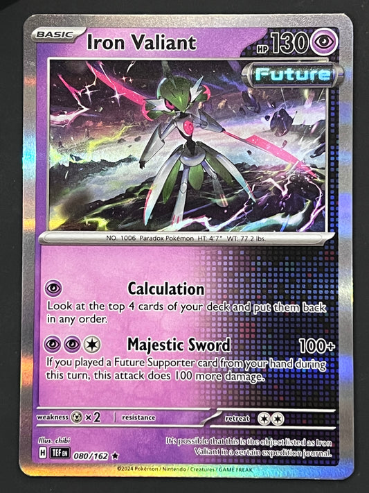 080/162 Iron Valiant - Pokémon Temporal Forces Rare Holo