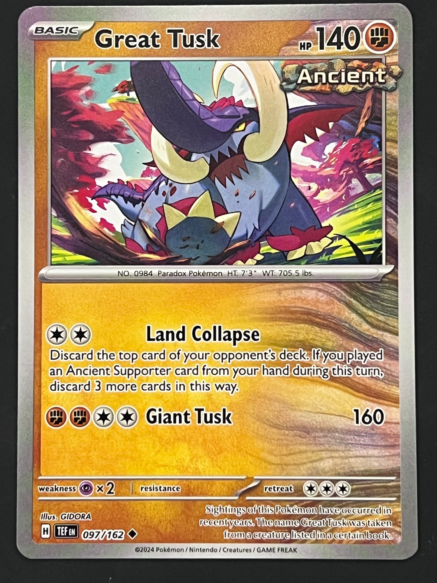 096/162 Great Tusk - Pokémon Temporal Forces Uncommon