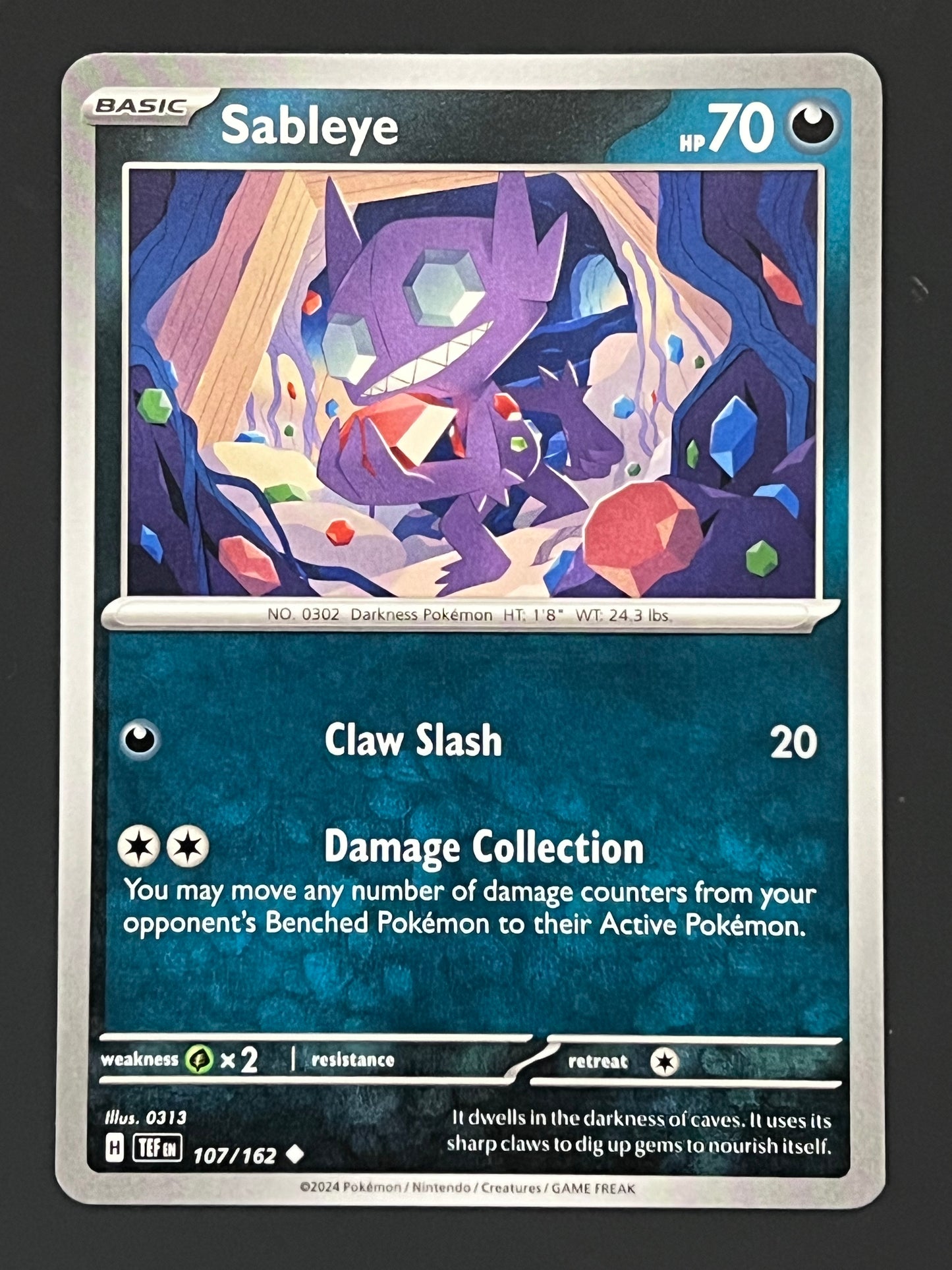 107/162 Sableye - Pokémon Temporal Forces Uncommon