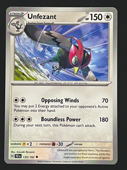 135/162 Unfezant - Pokémon Temporal Forces Uncommon