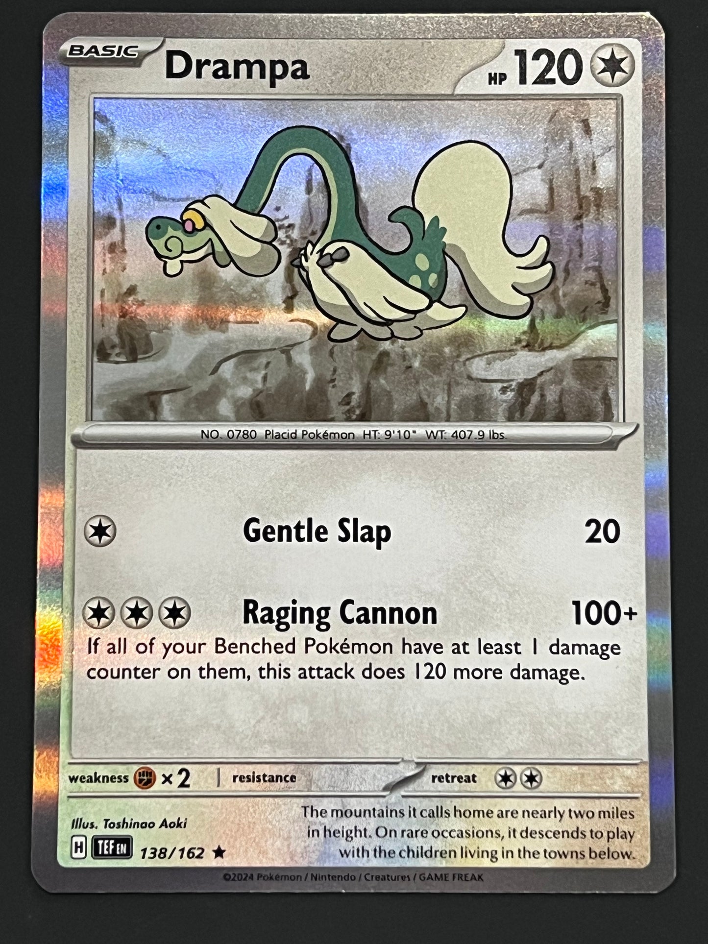 138/162 Drampa - Pokémon Temporal Forces Rare Holo