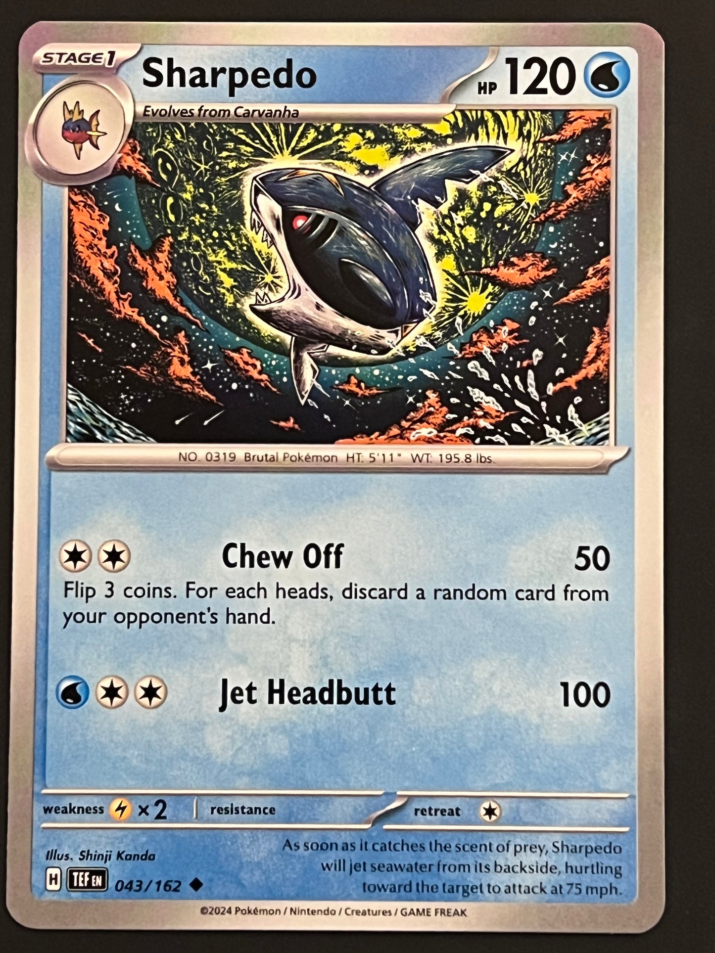 043/162 Sharpedo - Pokémon Temporal Forces Uncommon