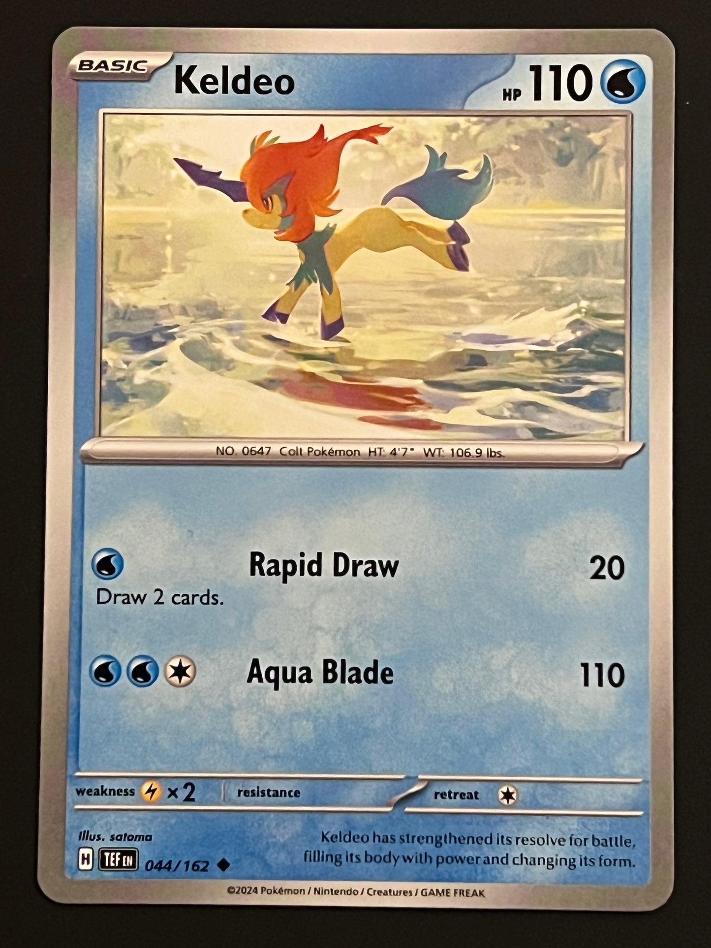 044/162 Keldeo - Pokémon Temporal Forces Uncommon