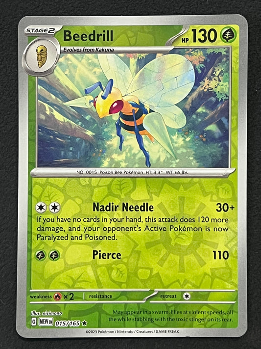 015/165 Beedrill - Pokémon 151 Rare Reverse