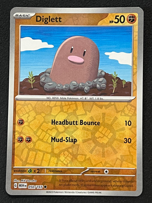 050/165 Diglett - Pokémon 151 Common Reverse