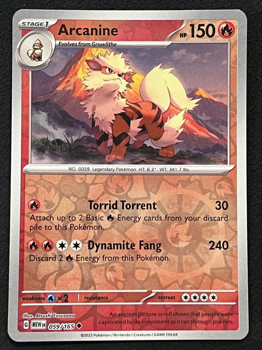 059/165 Arcanine - Pokémon 151 Uncommon Reverse