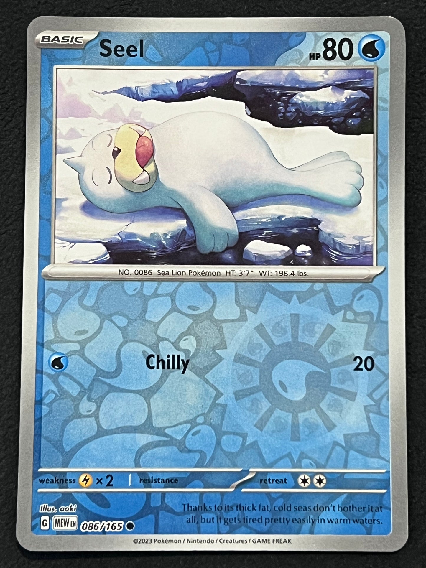 086/165 Seel - Pokémon 151 Common Reverse