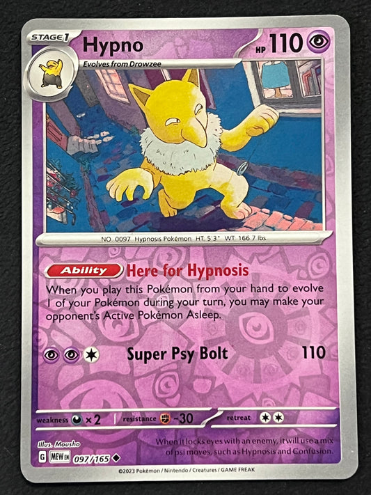 097/165 Hypno - Pokémon 151 Uncommon Reverse