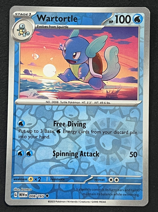 008/165 Wartortle - Pokémon 151 Uncommon Reverse