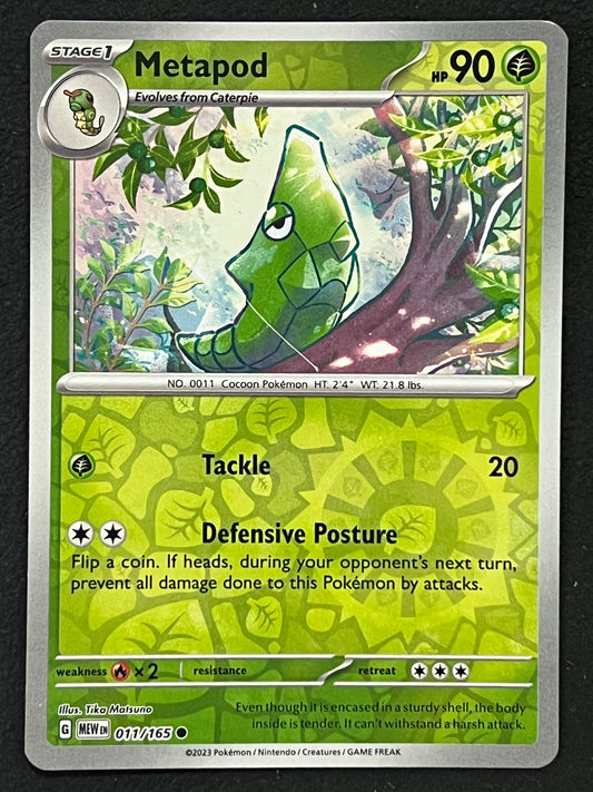 011/165 Metapod - Pokémon 151 Common Reverse