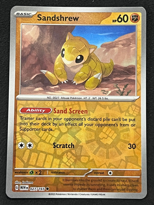 027/165 Sandshrew - Pokémon 151 Common Reverse