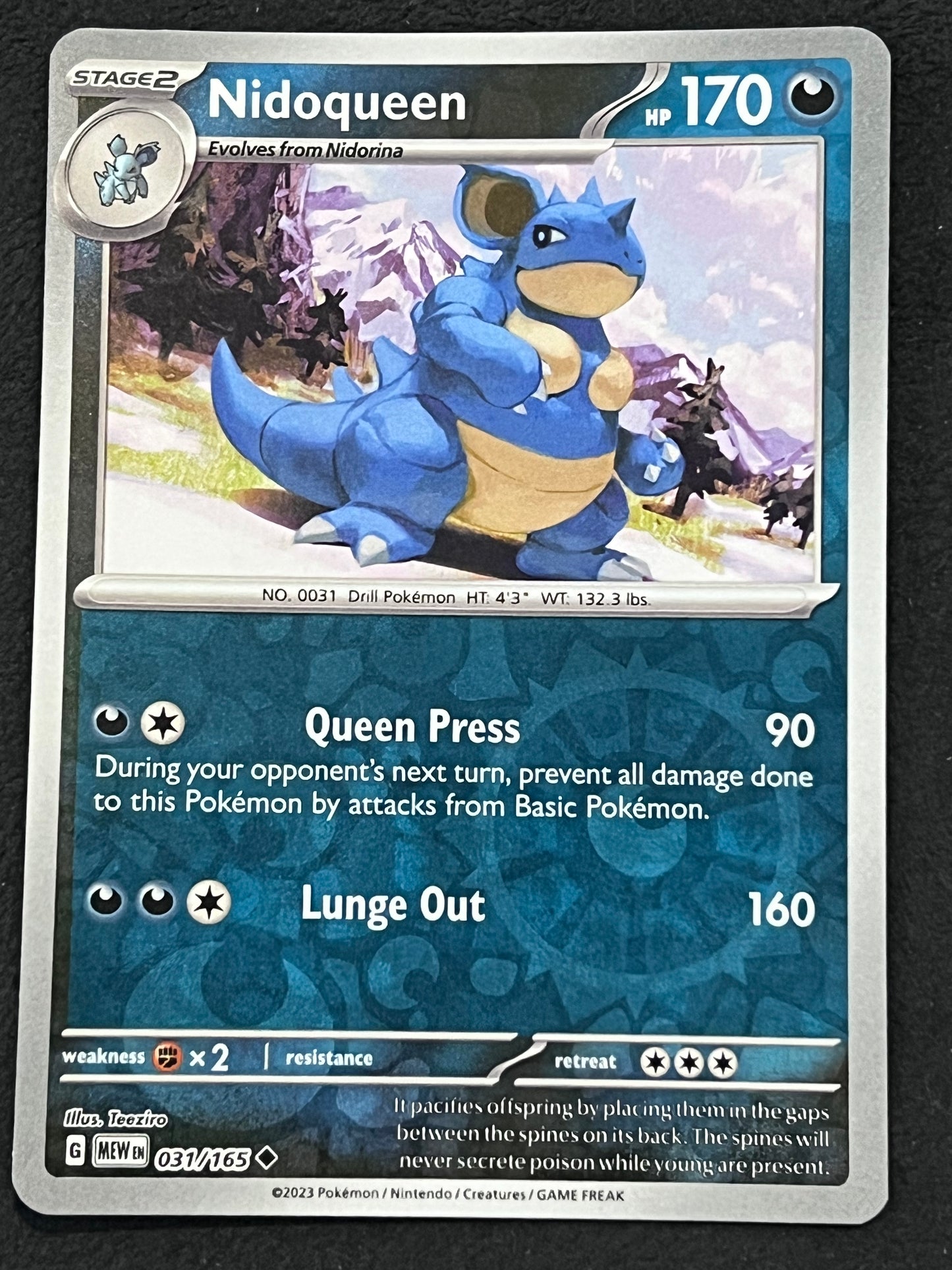 031/165 Nidoqueen - Pokémon 151 Uncommon Reverse