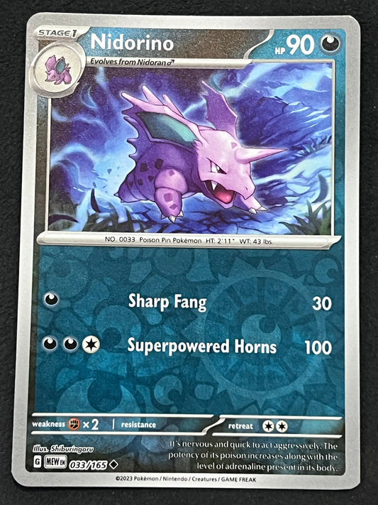 033/165 Nidorino - Pokémon 151 Uncommon Reverse