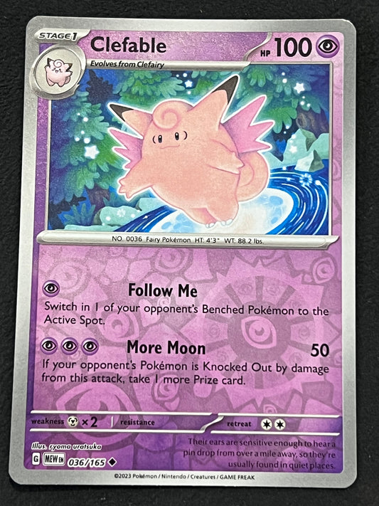 036/165 Clefable - Pokémon 151 Uncommon Reverse