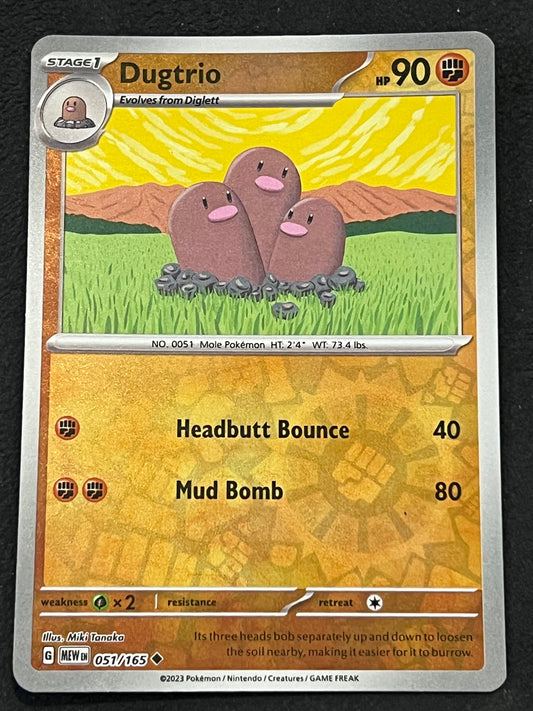 051/165 Dugtrio - Pokémon 151 Uncommon Reverse