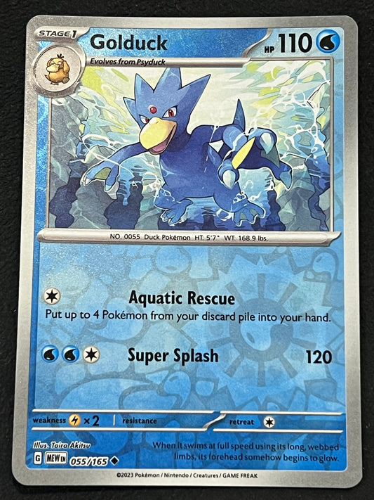 055/165 Golduck - Pokémon 151 Uncommon Reverse