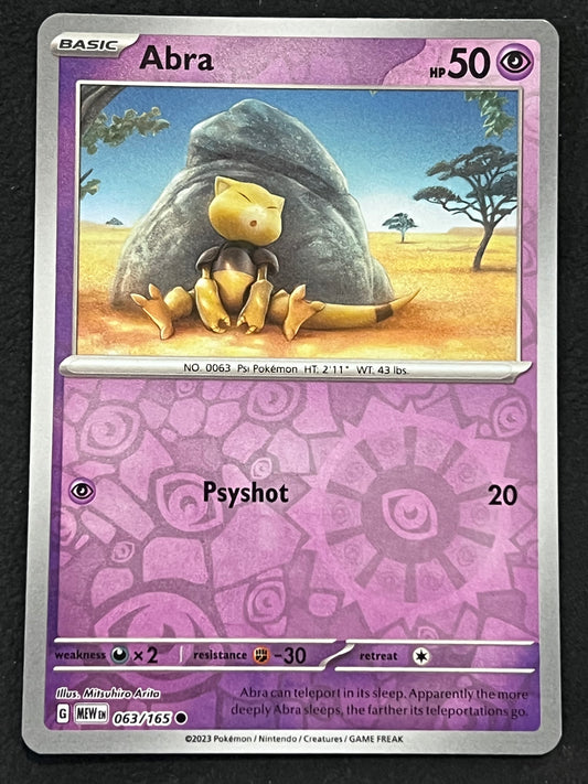 063/165 Abra - Pokémon 151 Common Reverse