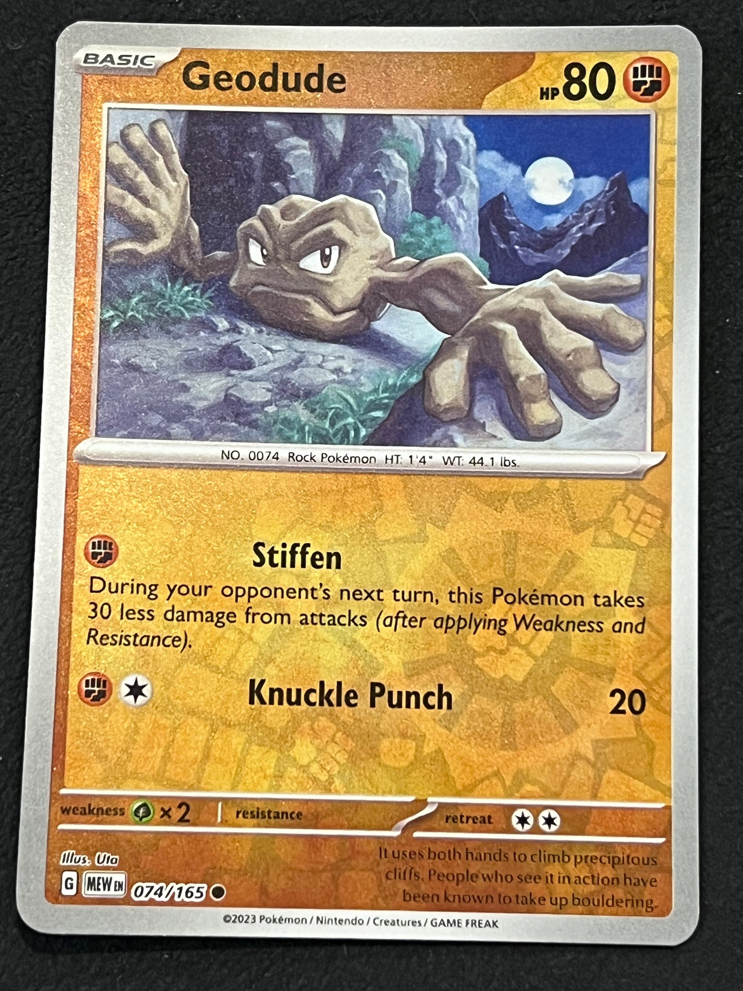 074/165 Geodude - Pokémon 151 Common Reverse