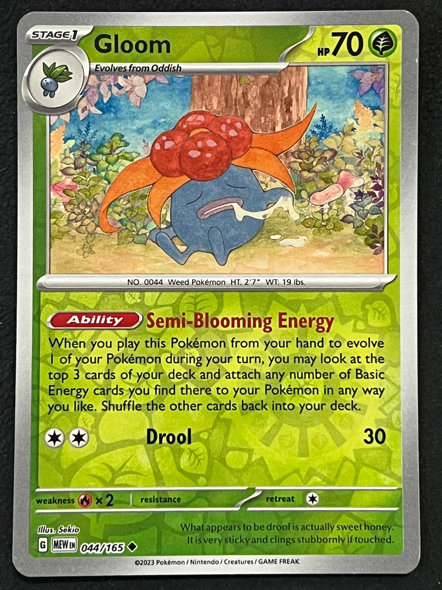 044/165 Gloom - Pokémon 151 Uncommon Reverse