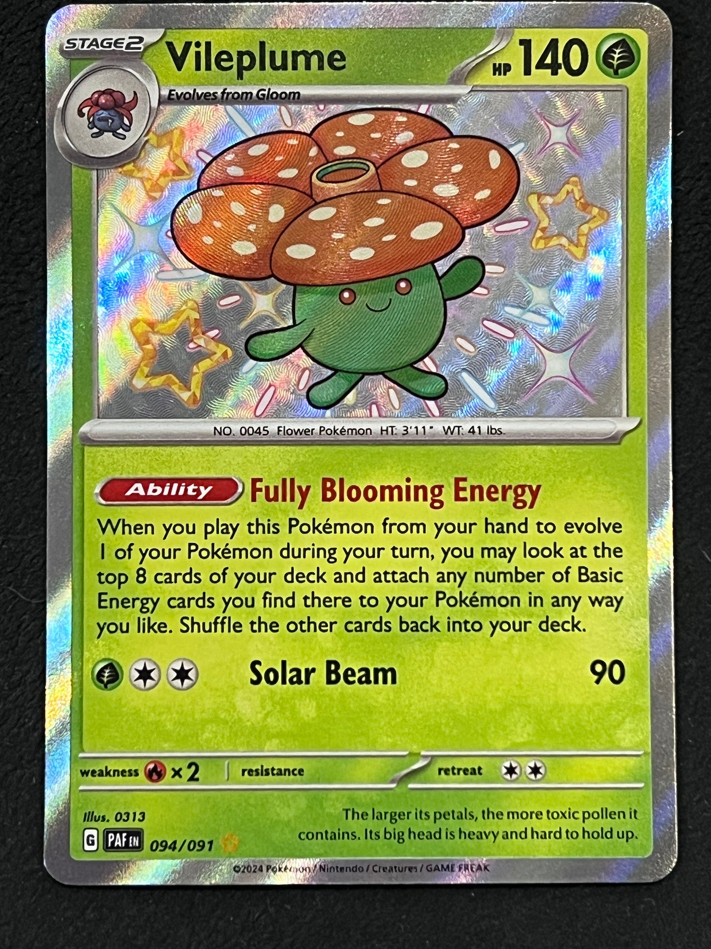 094/091 Vileplume - Pokémon Paldean Fates Shiny Rare