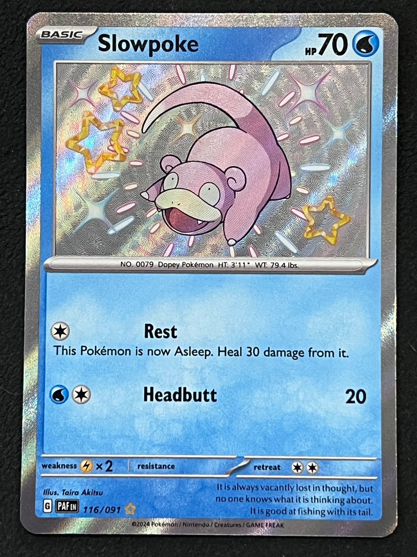 116/091 Slowpoke - Pokémon Paldean Fates Shiny Rare