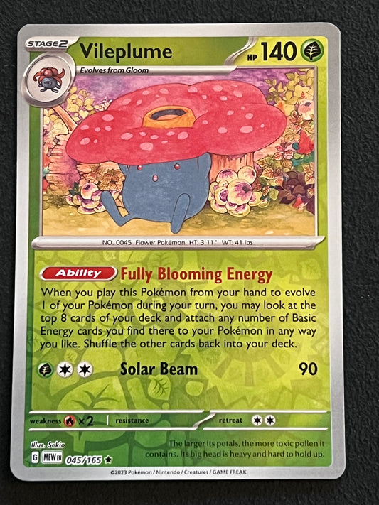 045/165 Vileplume - Pokémon 151 Rare Reverse