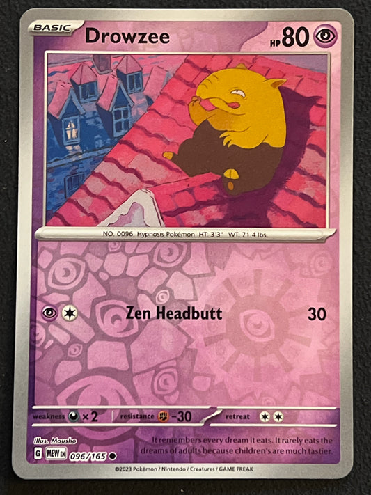 096/165 Drowzee - Pokémon 151 Common Reverse