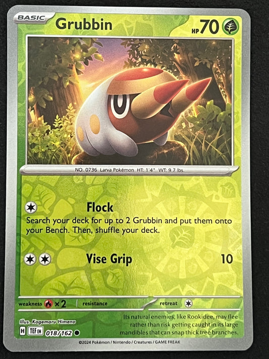 018/162 Grubbin - Pokémon Temporal Forces Common Reverse