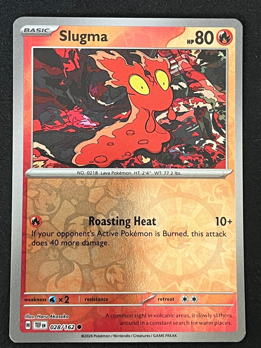 028/162 Slugma - Pokémon Temporal Forces Common Reverse