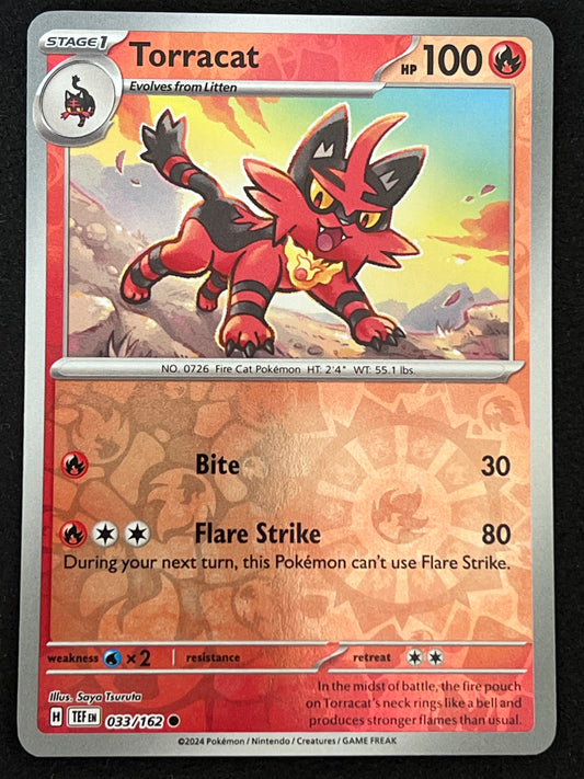 033/162 Torracat - Pokémon Temporal Forces Common Reverse