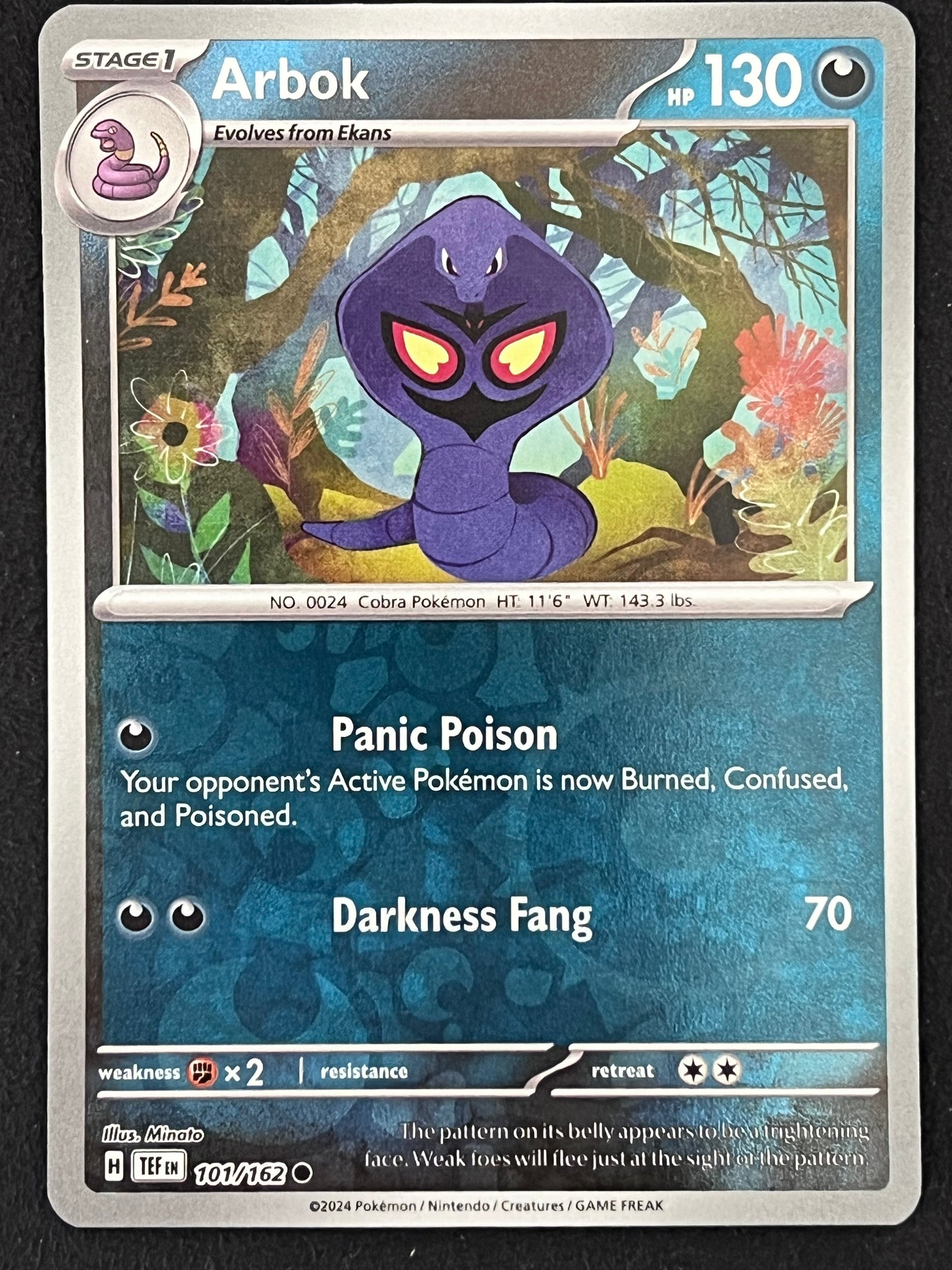 101/162 Arbok - Pokémon Temporal Forces Common Reverse