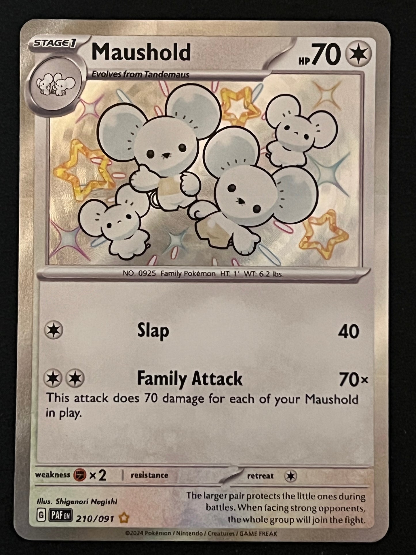 210/091 Maushold - Pokémon Paldean Fates Shiny Rare