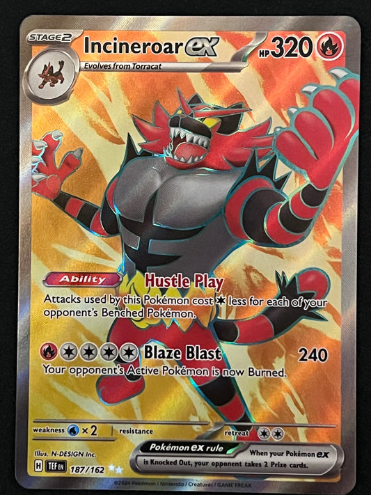 187/162 Incineroar Ex - Pokémon Temporal Forces Ultra Rare