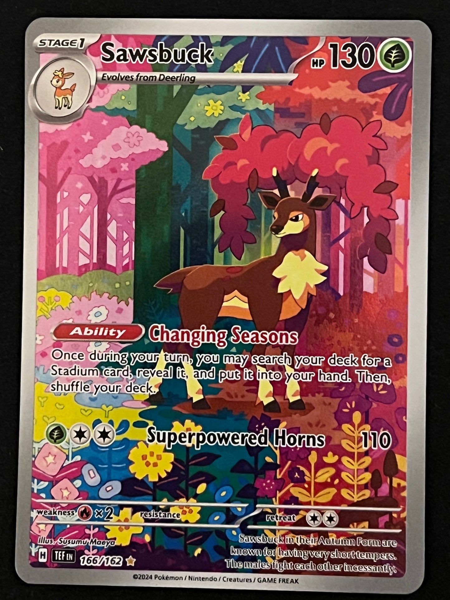 166/162 Sawsbuck - Pokémon Temporal Forces Illustration Rare