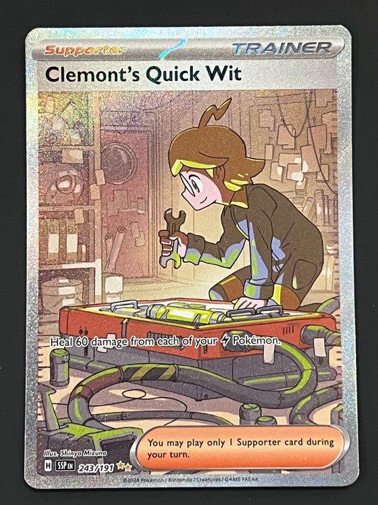 243/191 Clemont’s Quick Wit - Pokémon Surging Sparks Special Illustration Rare